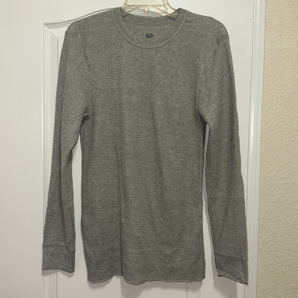 MENS LARGE FRUIT OF THE LOOM WAFFLE TOP LONGSLEEVE